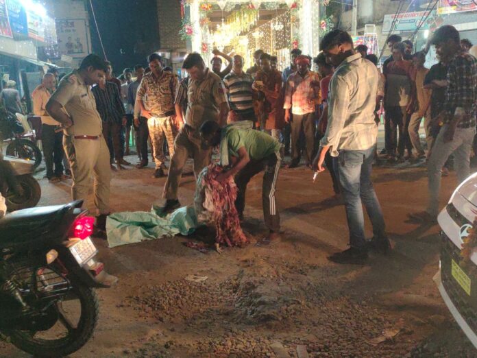 टीकमगढ़: मामौन दरवाजा के पास सड़क पर मांस के टुकड़े मिलने से हड़कंप
