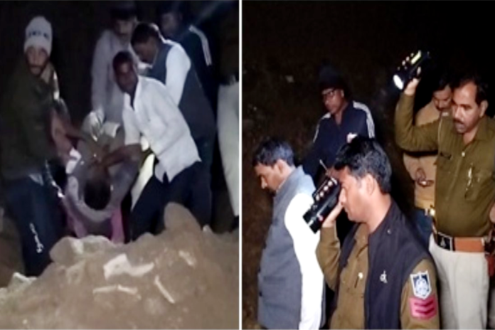 बहुती नहर निर्माण के दौरान मिट्टी धंसने से बड़ा हादसा, 1 की मौत, 3 मजदूर रेस्क्यू