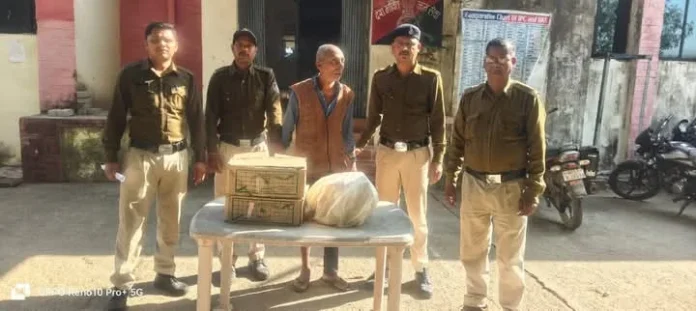 सीधी: चुरहट पुलिस ने 3 किलो गांजा और 100 पाव देशी शराब जब्त की, आरोपी गिरफ्तार