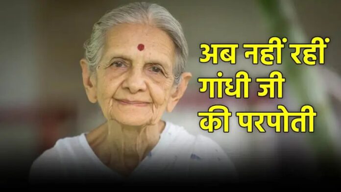 महात्मा गांधी की परपोती नीलम बेन पारिख का 93 वर्ष की उम्र में निधन