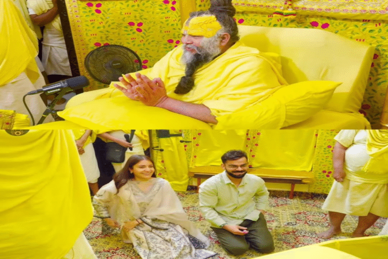 वृंदावन में भक्ति के रंग में रंगे विराट कोहली और अनुष्का शर्मा, प्रेमानंद जी महाराज से की मुलाकात